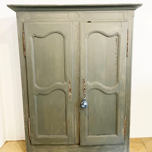 18Th Century French Painted Pine Armoire - C 1750