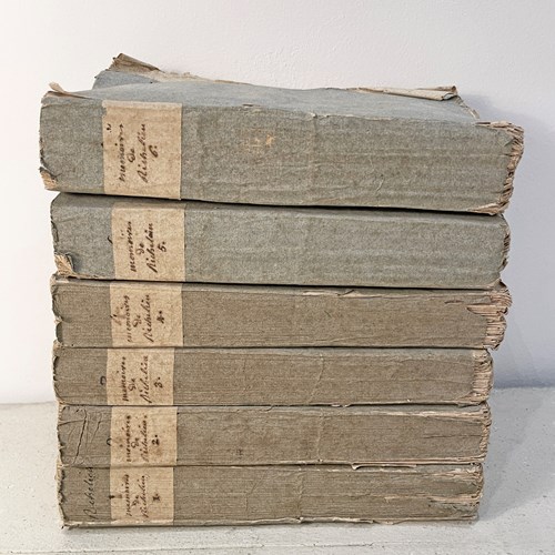 Set Of 6 French 18Th Century Books - Circa 1793