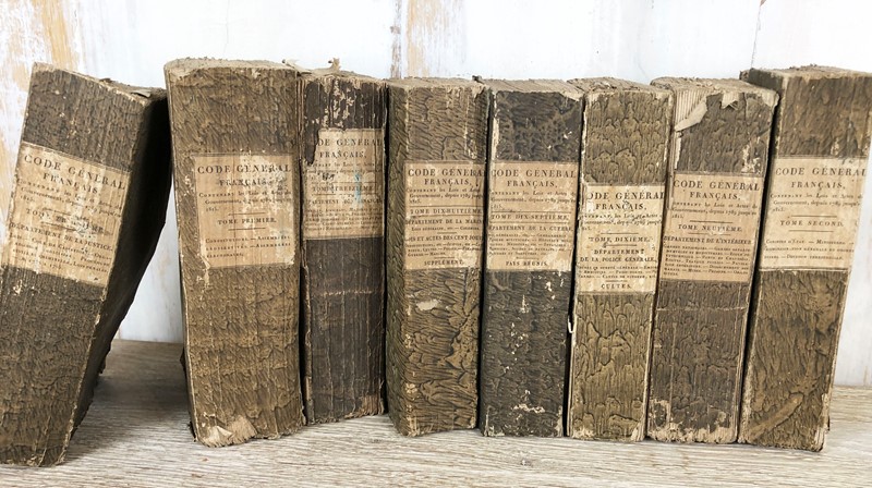 8 Volumes of 'Code General Francais -  Paris 1821 -appley-hoare-8codegeneral-main-637730273237887775.jpg