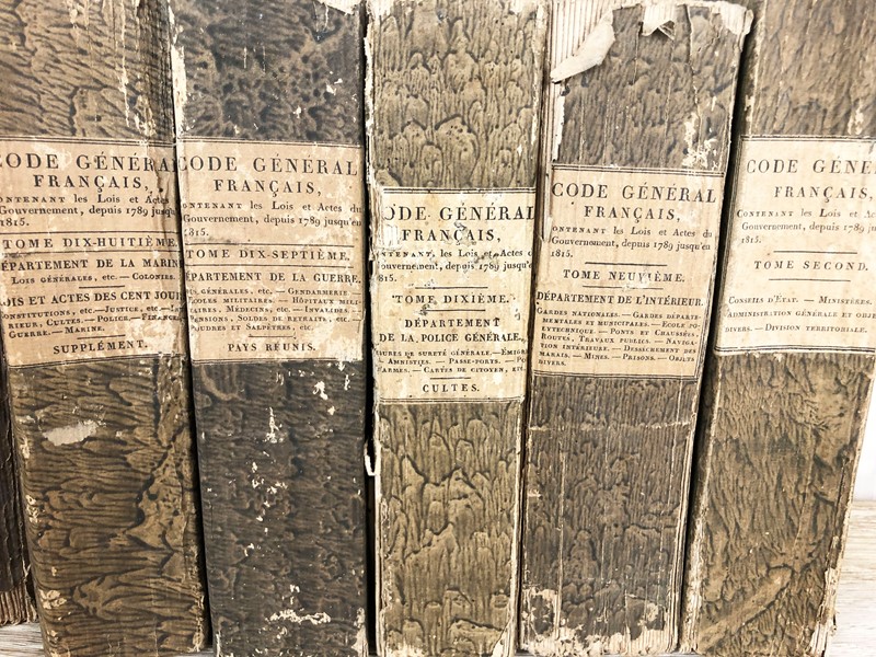 8 Volumes of 'Code General Francais -  Paris 1821 -appley-hoare-8codegeneral1-main-637730273629292166.jpg