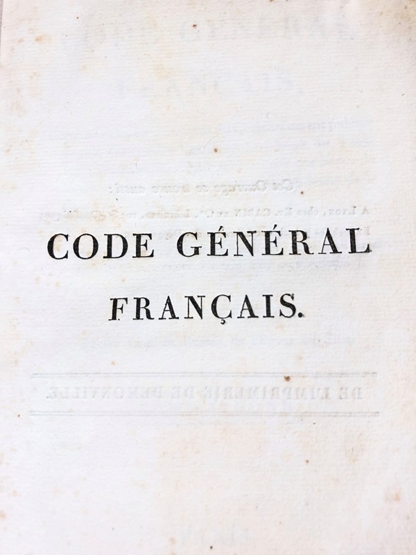 8 Volumes of 'Code General Francais -  Paris 1821 -appley-hoare-8codegeneral8-main-637730276029592919.jpg