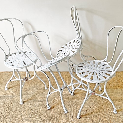 Set Of Four 19Th Century Arras Garden Chairs - Circa 1890
