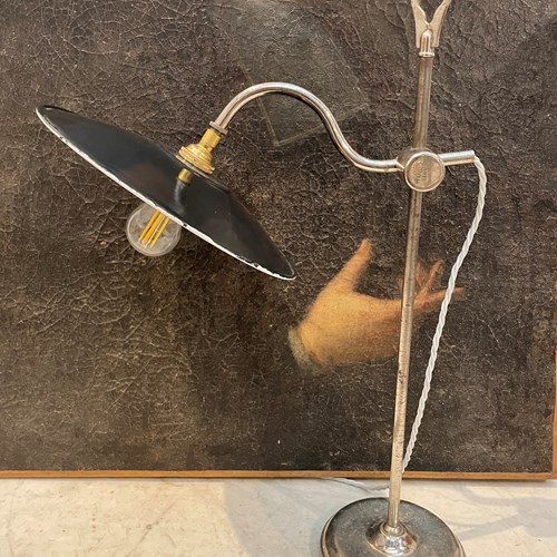French 20Th C Rise & Fall Desk Lamp