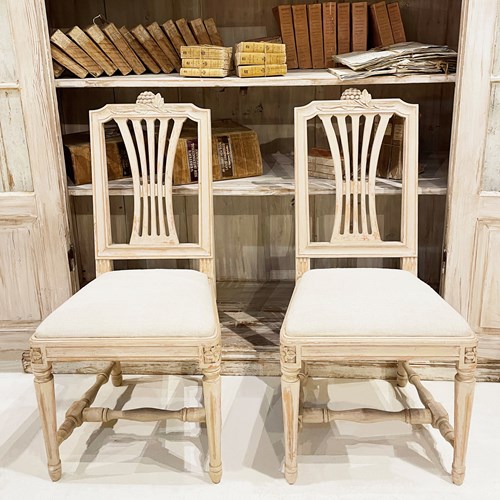 A Pair Of Swedish 20Th C Side Chairs - Circa 1950