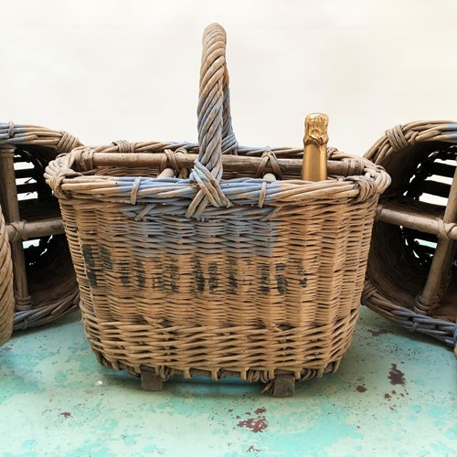 French Bottle Baskets From The Champagne Area.1920