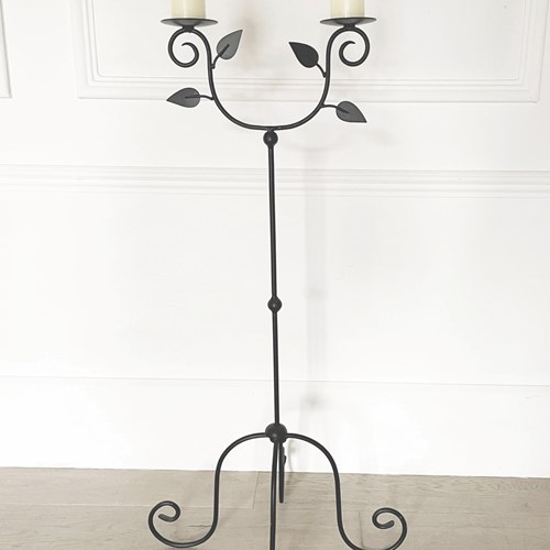 20Th Century Wrought Iron Candelabra - Circa 1970