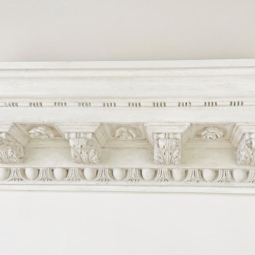 19Th Century English Section Of Carved Wooden Coving - Circa 1890