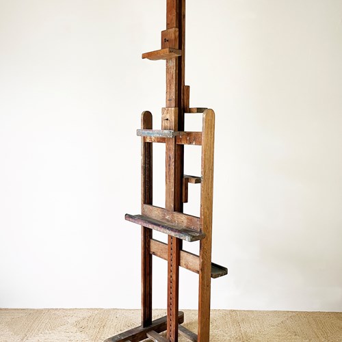 19Th Century French Double-Sided Oak Artist's Easel