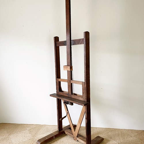 Large 19Th Century French Oak Artist's Easel