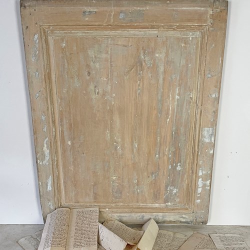 19Th Century French Pine Panel With Remains Of Original Paint