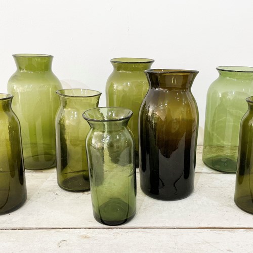 Collection Of Early 19Th C French Glass Jars - Circa 1820