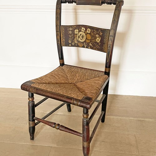 Single 19Th C American 'Hitchcock' Side Chair - Circa 1860