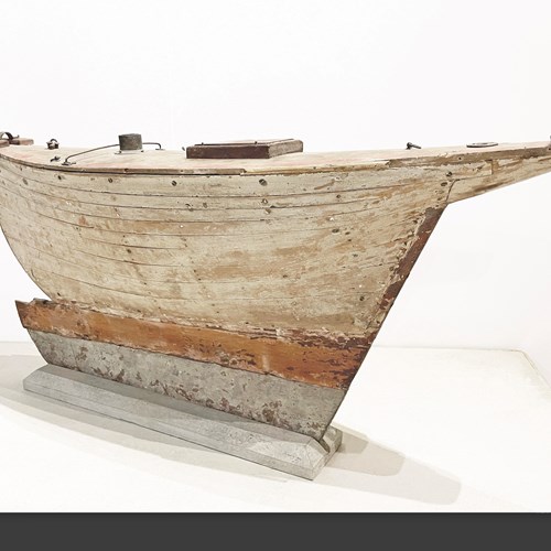 Hull Of An English Pond Sail Boat C 1900