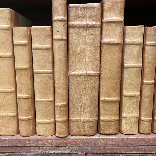 Set 13 Pale Leather Bound Books - 1940
