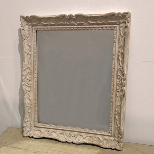 Small 19Th C French Carved Framed Mirror 