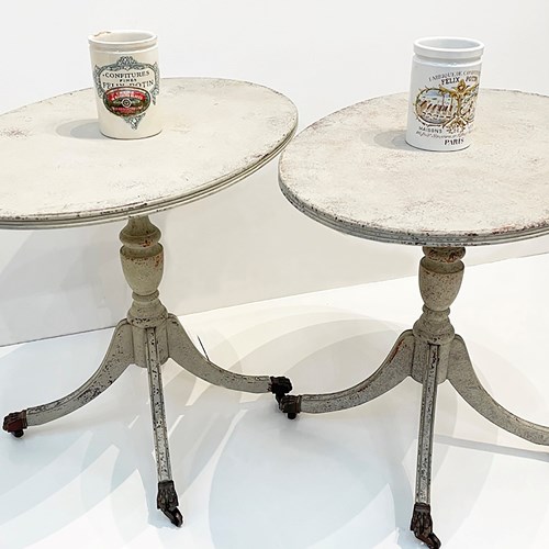 Pair Of 19Th Century Swedish Oval Side Tables