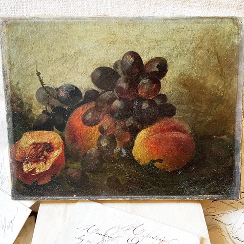 Small 19Th C French Still Life Painting C 1820