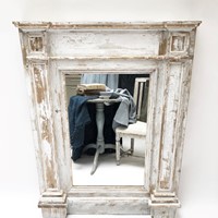 French 18th c White Trumeau Mirror - Circa 1780