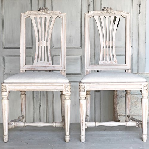 A Pair Of Swedish 20Th C Side Chairs - Circa 1950