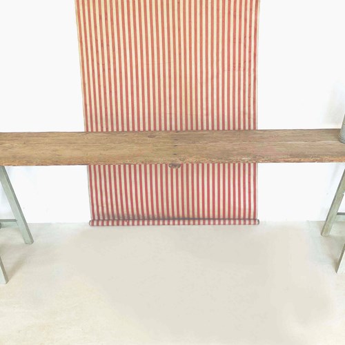 19Th C French Pine Trestle Table - C 1880