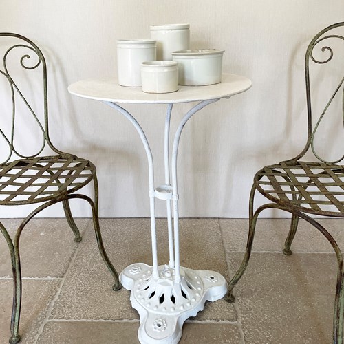 Small 20Th C French Round Iron Table