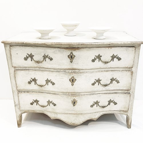 19Th C French White Commode - Circa 1820