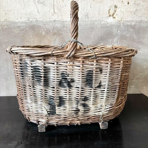 French Bottle Baskets From The Champagne Area - Circa 1920