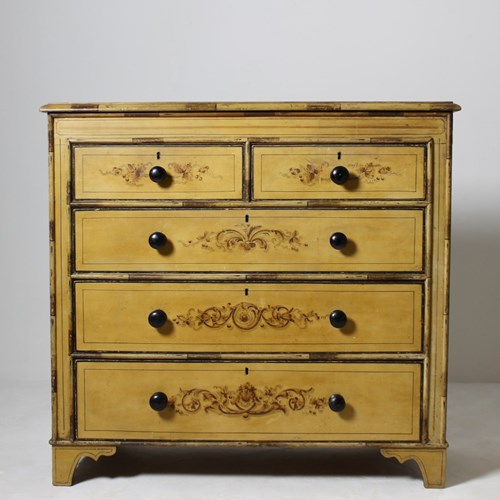 Fine Regency Faux Bamboo Chest Of Drawers