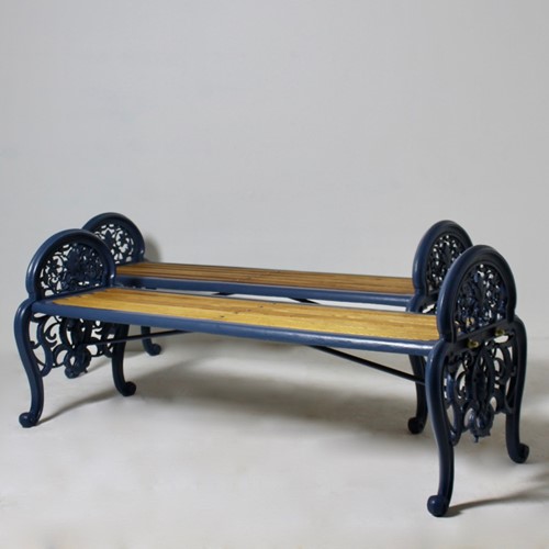 Pair Of Coalbrookdale 'Moresque' Pattern Seats