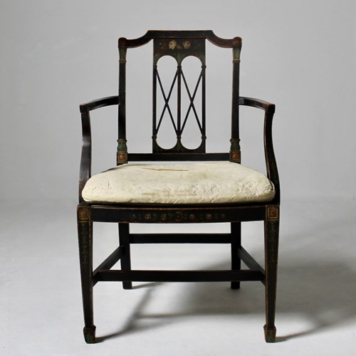 George III Original Painted Armchair