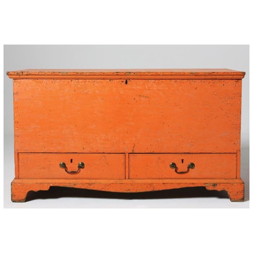 George Iii Original Painted Pine Mule Chest