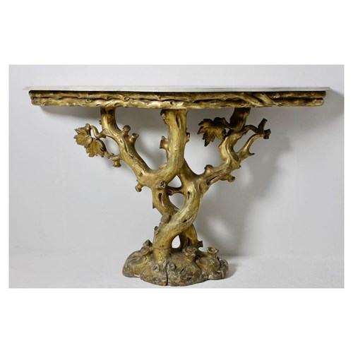 Regency Naturalistic Tree Form Console Table