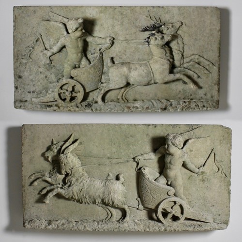 Pair Of 18Th C Stone Tablets The 'Tehidy Plaques'