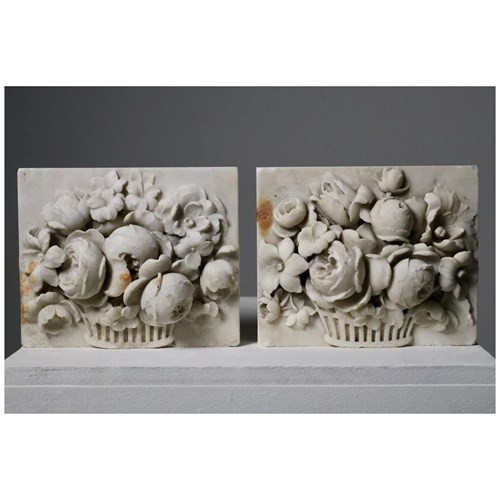 Pair Of Regency Marble Fireplace Tablets