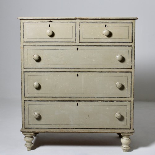 Early 19Th Century Original Painted Chest Of Drawers From Holkham Hall
