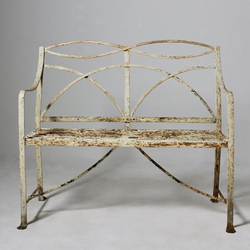 Regency Reeded Iron Garden Bench Seat