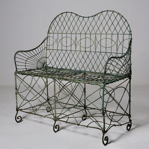 Late Regency Wirework Orangery / Conservatory Seat