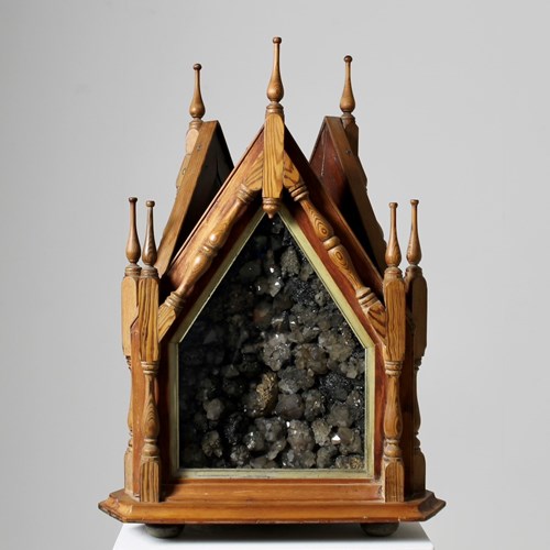 Large 19Th Century Lead Workers Spa Display Cabinet