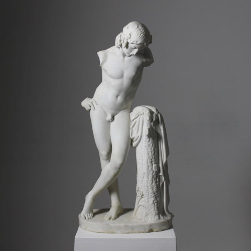 William Theed The Younger Carved Marble Figure Of Narcissus