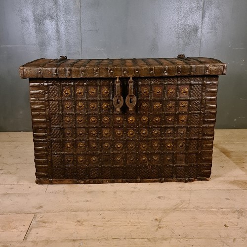 Anglo-Indian Iron Bound Coffer