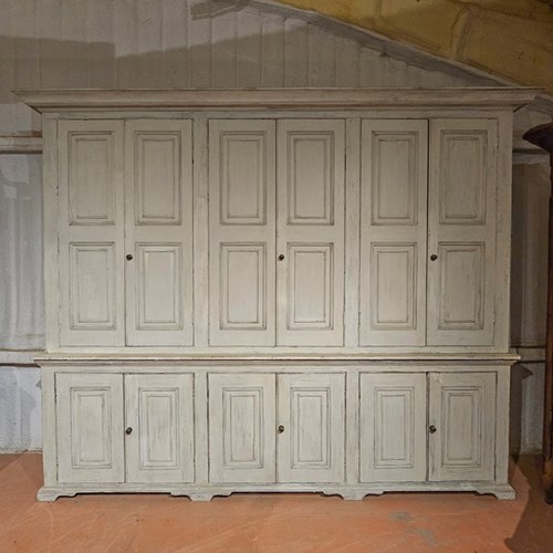 English Painted Housekeepers Cupboard