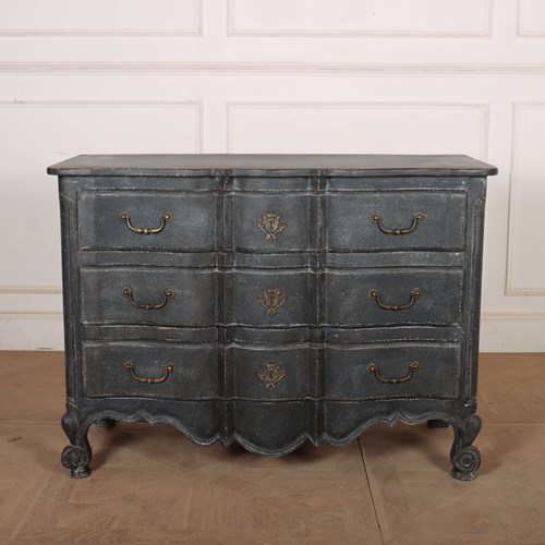 French Painted Serpentine Commode