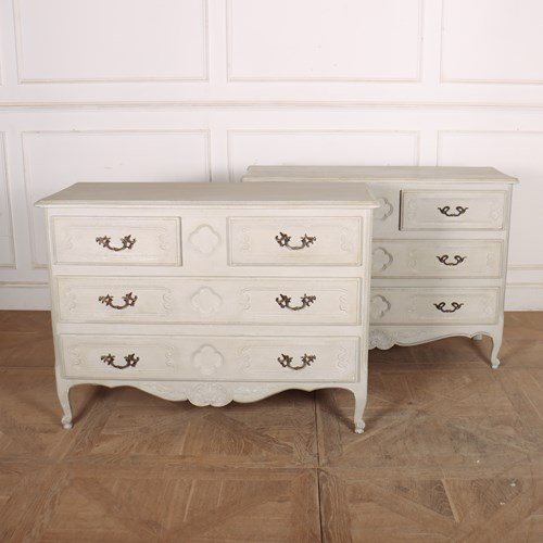 Pair Of French Painted Commodes