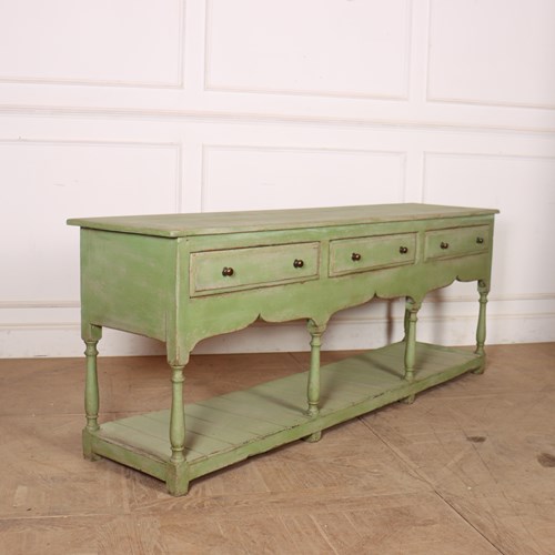 English Painted Potboard Dresser Base