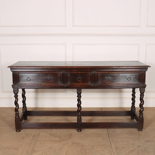 Early 18Th Century English Oak Dresser Base