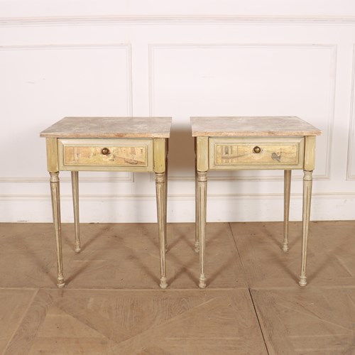 Pair Of Italian Bedside Tables