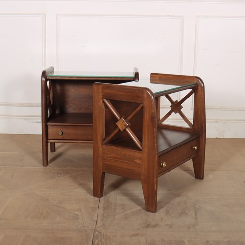 Pair Of Bespoke Art Deco Style Bedside Tables