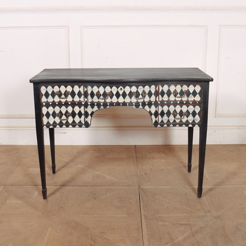 English Serpentine Kneehole Desk