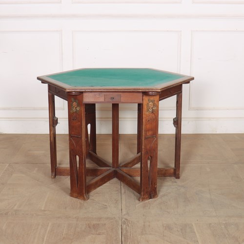 Arts And Crafts Walnut Cards Table