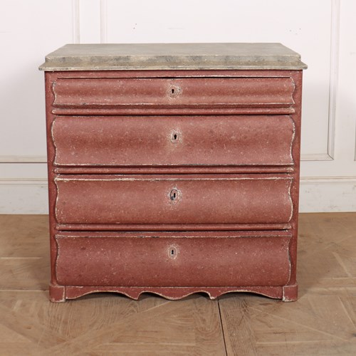 Danish Painted Four Drawer Commode